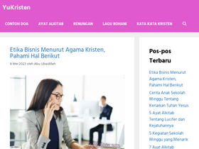 'yukristen.com' screenshot