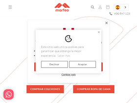 Morfeo Descanso SL homepage screenshot
