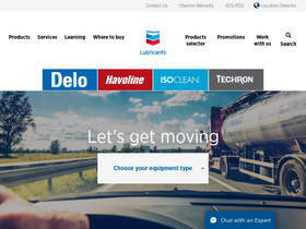 'chevronlubricants.com' screenshot