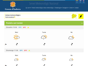'meteo.ad' screenshot