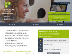 'fernstudium-direkt.de' screenshot