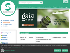 'supplementa.com' screenshot