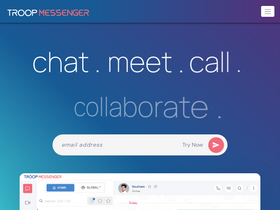 'troopmessenger.com' screenshot