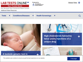 'labtestsonline.org.uk' screenshot