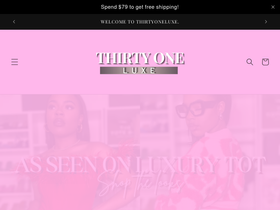thirtyoneluxe.com homepage screenshot