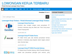 'lowongankerjabarulea.com' screenshot