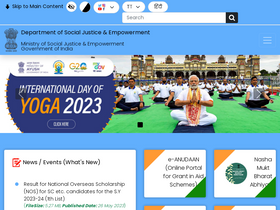 'socialjustice.gov.in' screenshot