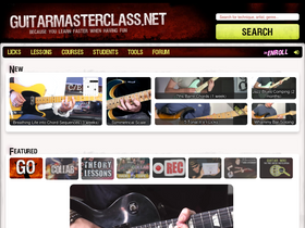'guitarmasterclass.net' screenshot