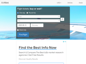 'airhint.com' screenshot