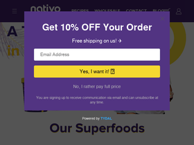 nativoacai.com homepage screenshot