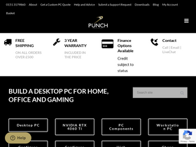 'punchtechnology.co.uk' screenshot