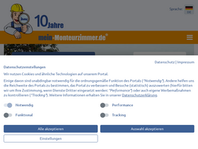 'mein-monteurzimmer.de' screenshot