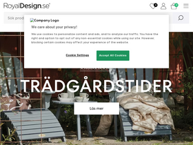 'royaldesign.se' screenshot