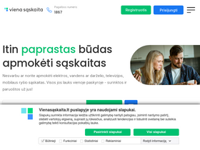 'vienasaskaita.lt' screenshot