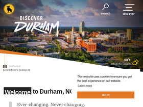 'discoverdurham.com' screenshot