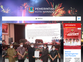 'manadokota.go.id' screenshot