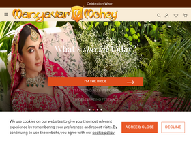'manyavar.com' screenshot