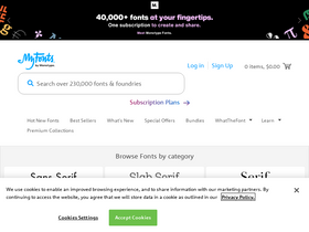 'myfonts.com' screenshot