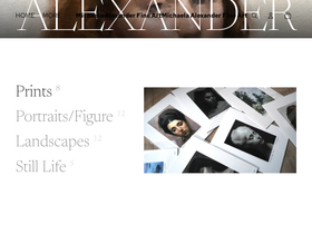 malexanderart.com homepage screenshot
