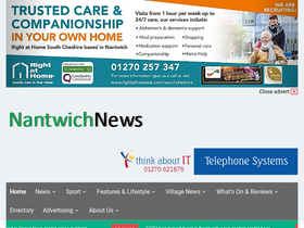 'thenantwichnews.co.uk' screenshot