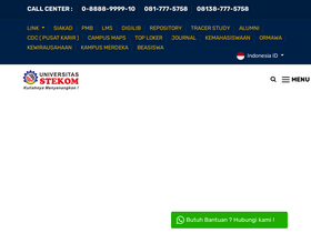 'stekom.ac.id' screenshot