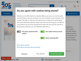 'soselectronic.com' screenshot