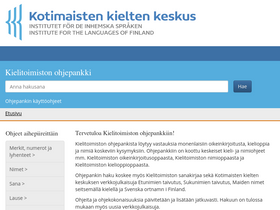 'kielitoimistonohjepankki.fi' screenshot