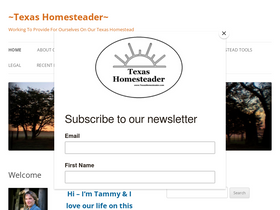 'texashomesteader.com' screenshot
