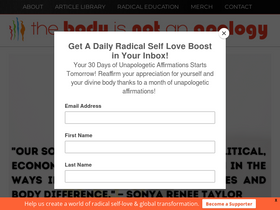 'thebodyisnotanapology.com' screenshot