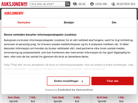 'auksjonen.no' screenshot