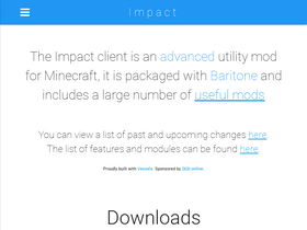 'impactclient.net' screenshot