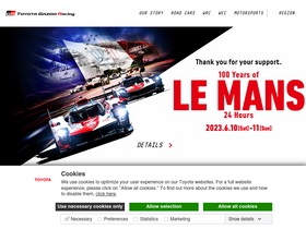 'toyotagazooracing.com' screenshot