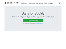 'statsforspotify.com' screenshot