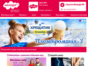 'melodiafm.ua' screenshot