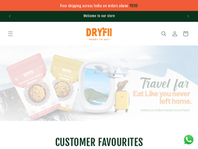 dryfii.com homepage screenshot