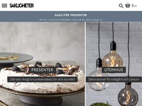 Sakligheter homepage screenshot