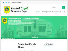 'dukcapilbogorkab.id' screenshot