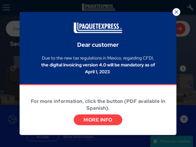 'paquetexpress.com.mx' screenshot