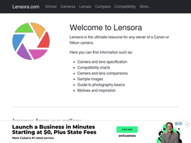 'lensora.com' screenshot