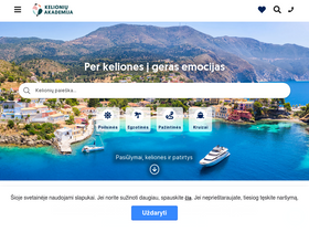 'kelioniuakademija.lt' screenshot