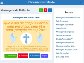 'mensagensreflexao.com.br' screenshot