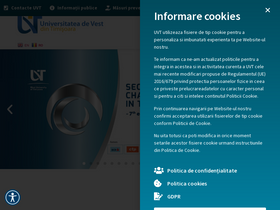 'univibes.uvt.ro' screenshot