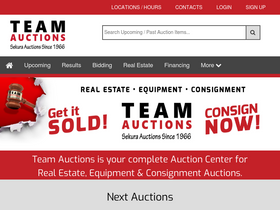 'teamauctions.com' screenshot