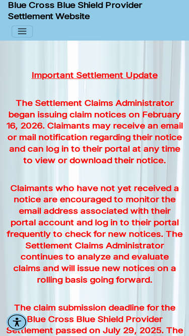 bcbsprovidersettlement.com