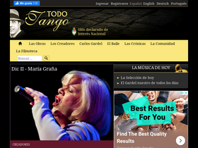 'todotango.com' screenshot