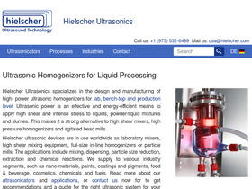 'hielscher.com' screenshot