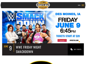 'iowaeventscenter.com' screenshot