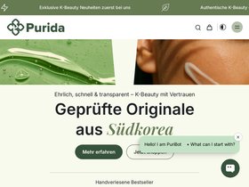 Purida website screenshot