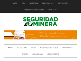 'revistaseguridadminera.com' screenshot