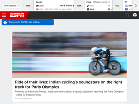 'espn.in' screenshot